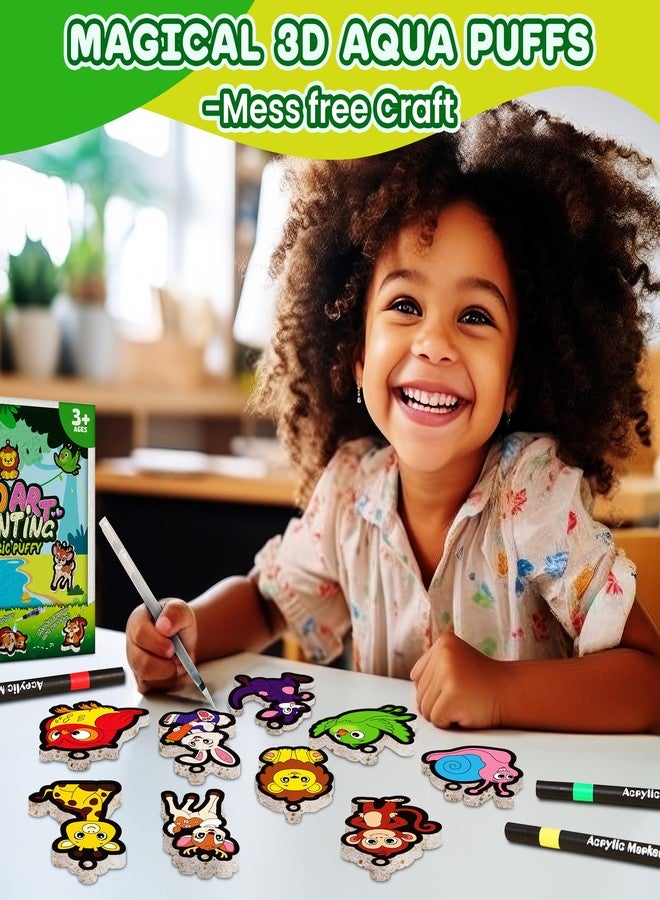 ZIZZ Z1ZZ Aqua Puffs 3D Art-Craft Kit -Aqua Art Magic Paint Set, Mess-Free Paint by Number Craft for Kids, DIY Color Inflate Activity, Easter Travel Gift for Girls & Boys Ages 4, 5, 6, 7, 8, 9, 10 - Image 5